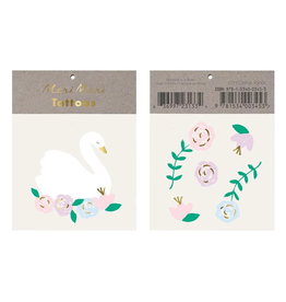 Floral Swan Tattoos