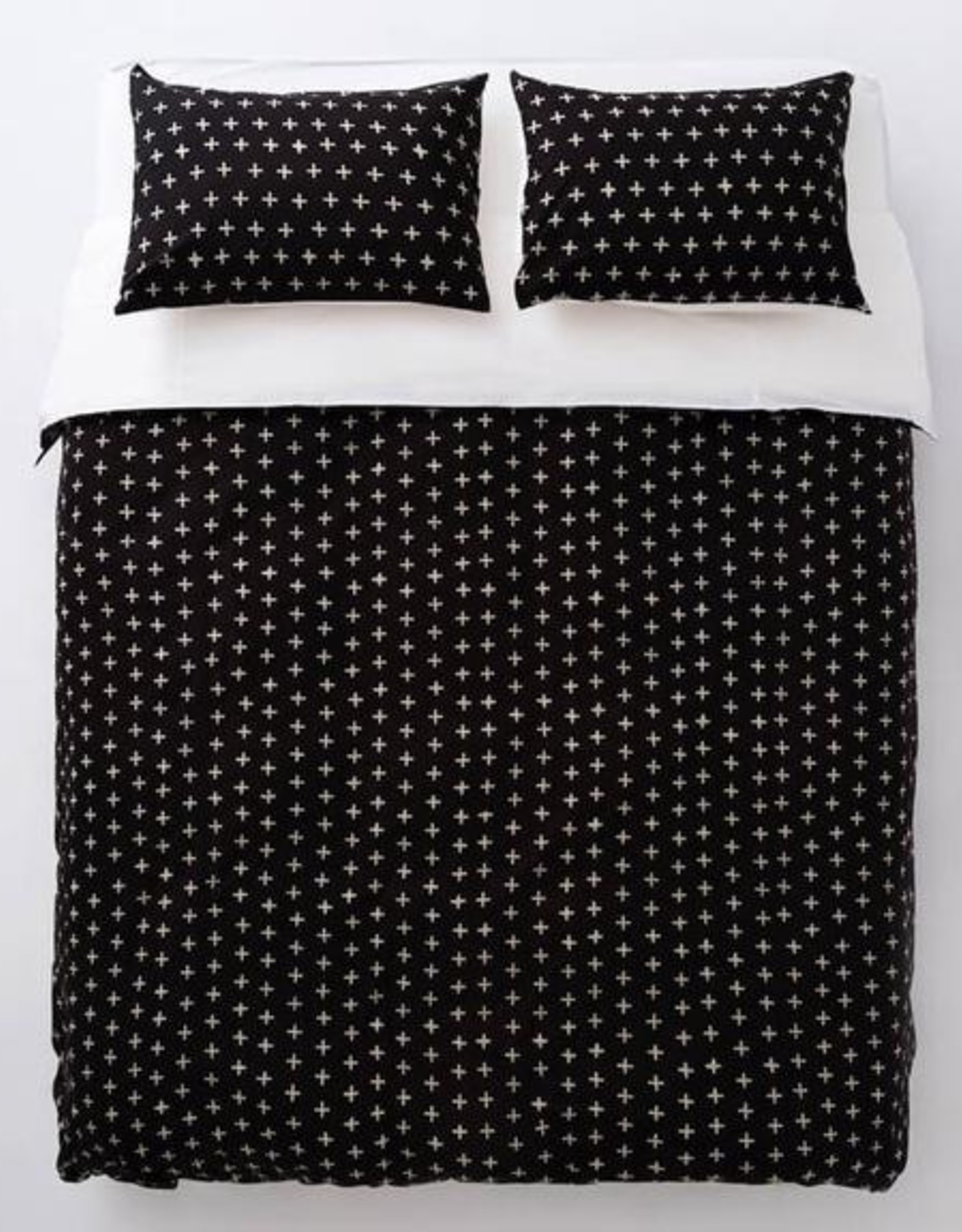 EQ3 Knox Duvet Set Black - Queen