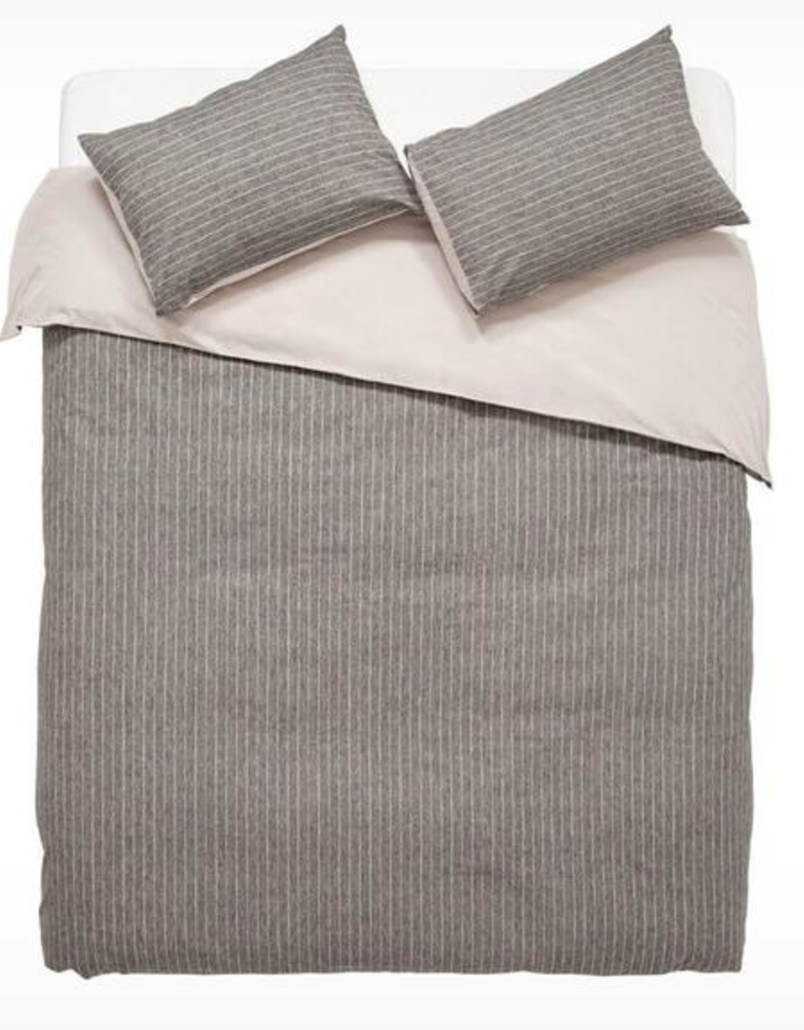 EQ3 Acadia Duvet Set Grey - Queen