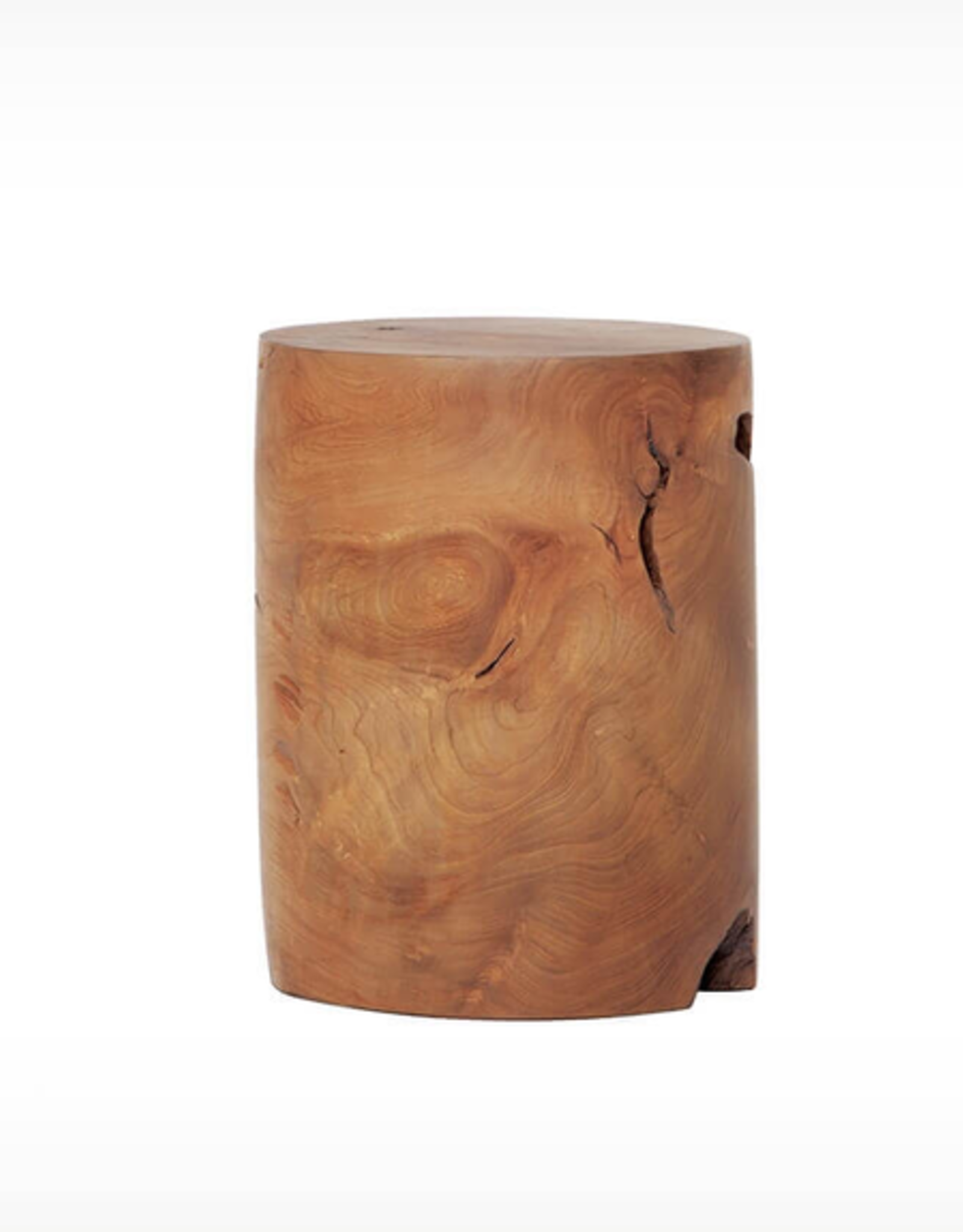 EQ3 Solid Wood Stool - Teak-Cylinder