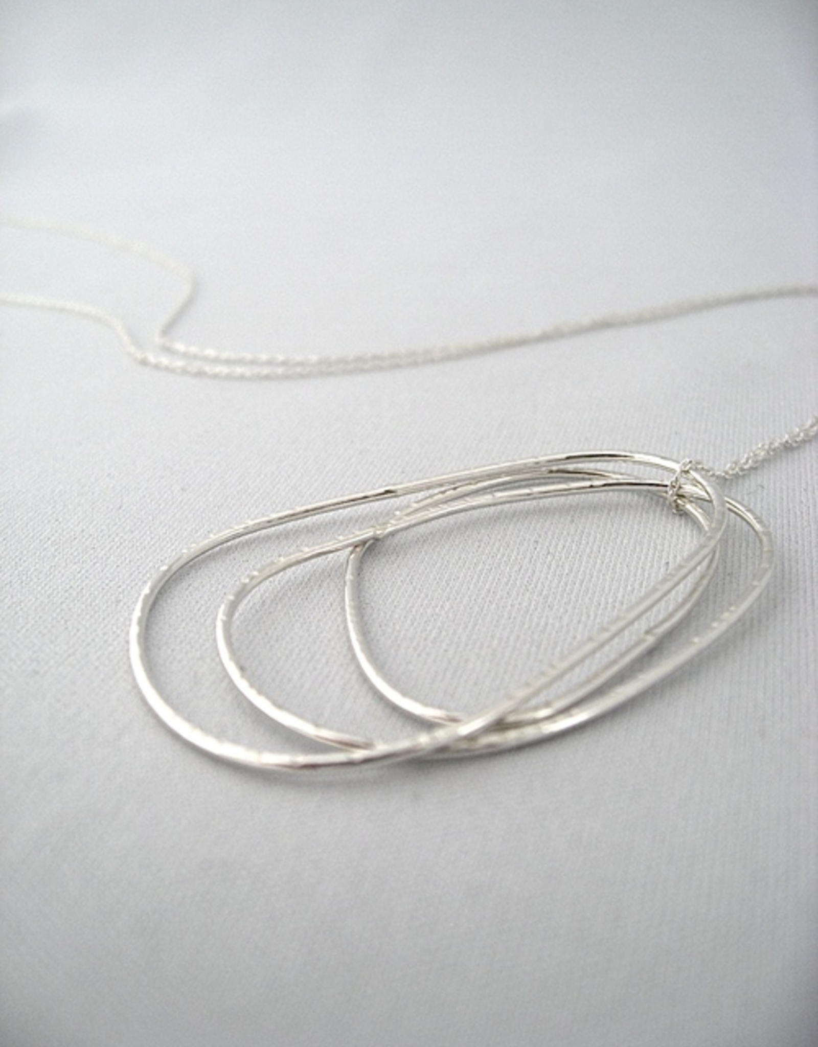 Pebbles Necklace, 26" Sterling Silver