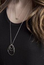 Pebbles Necklace, 26" Sterling Silver