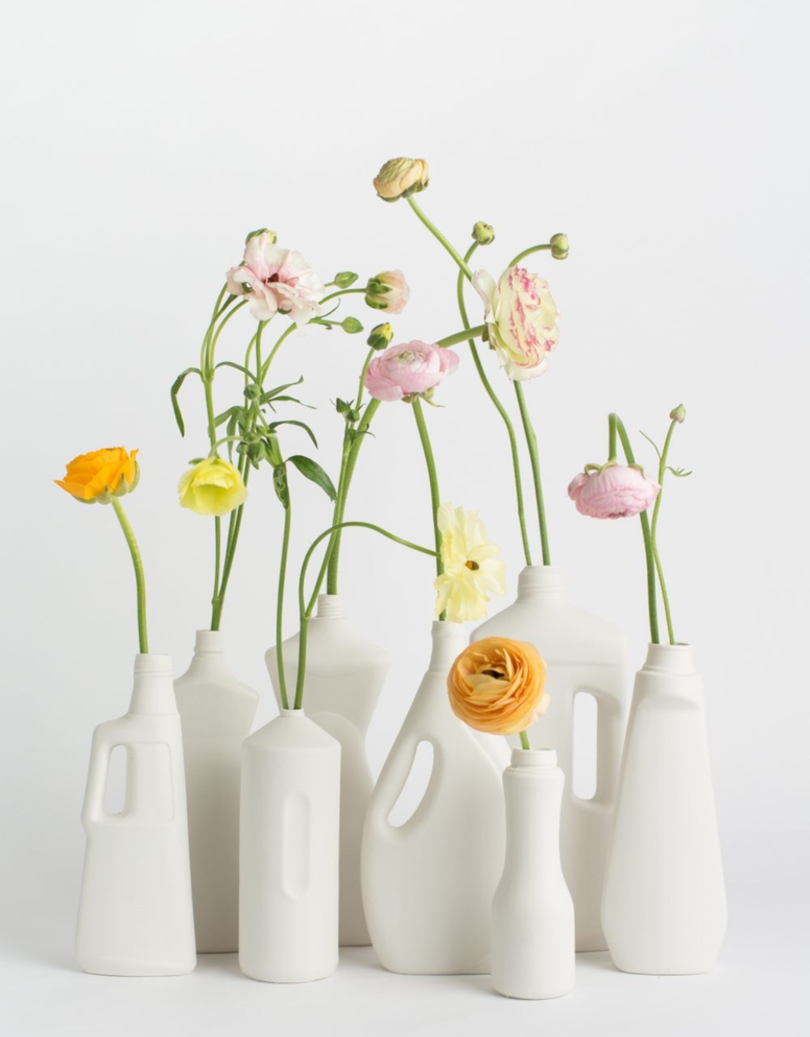 Porcelain Bottle Vase #8 White