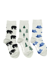 Bear And Tree Kids Socks-Age 5-7