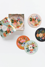 Lively Floral Paper Coaster Set