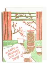 Happy With You Letterpress Birthday