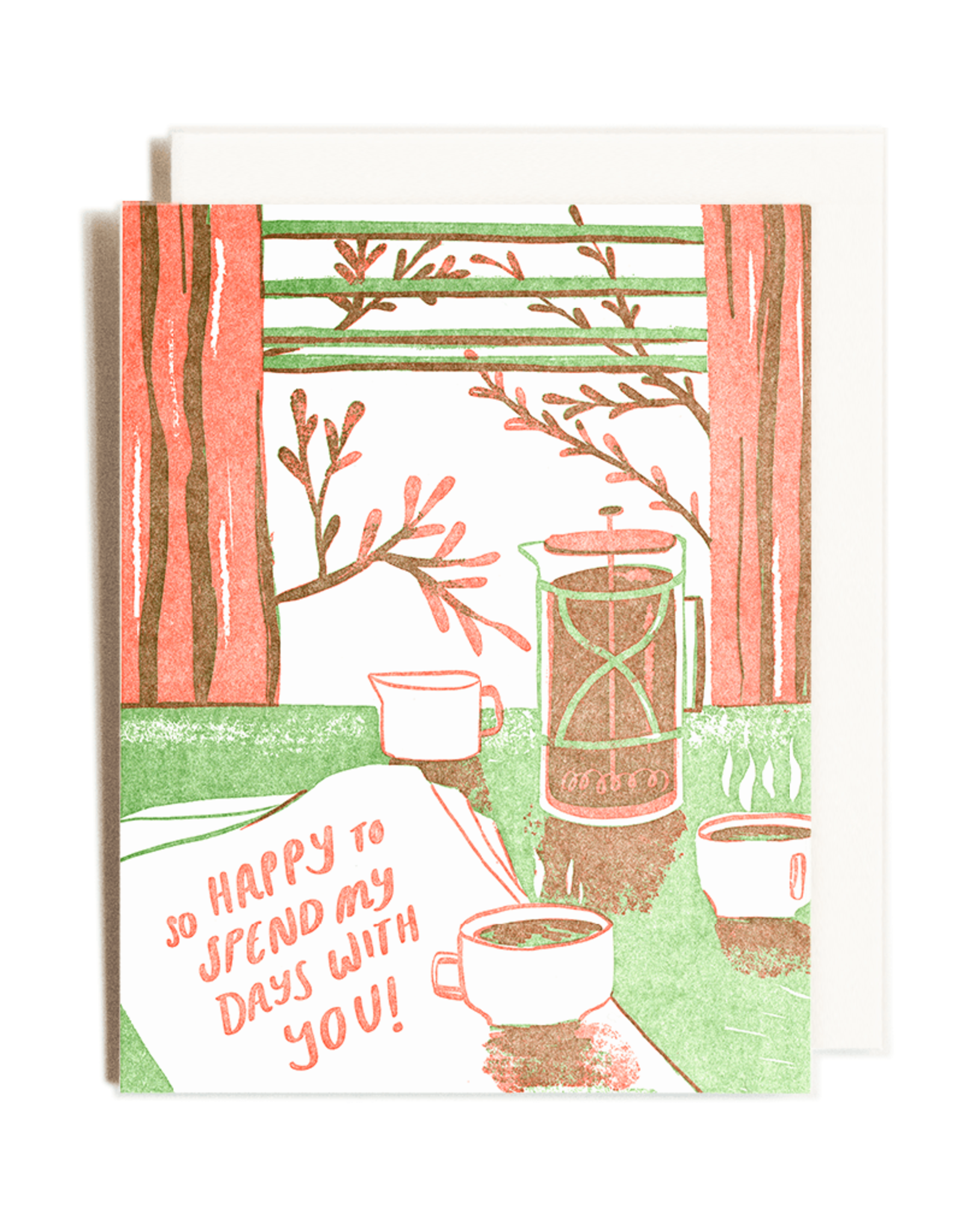 Happy With You Letterpress Birthday