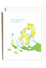 Retirement Bear Letterpress Card