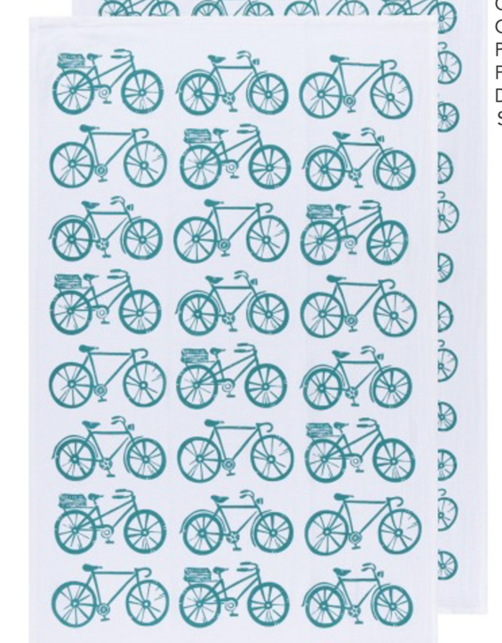 Floursac Teatowels Set 2 - Peacock Bikes
