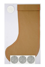 Kraft Stocking Gift Bag Set 3 Large
