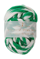 Stripey Wool Ribbon Green