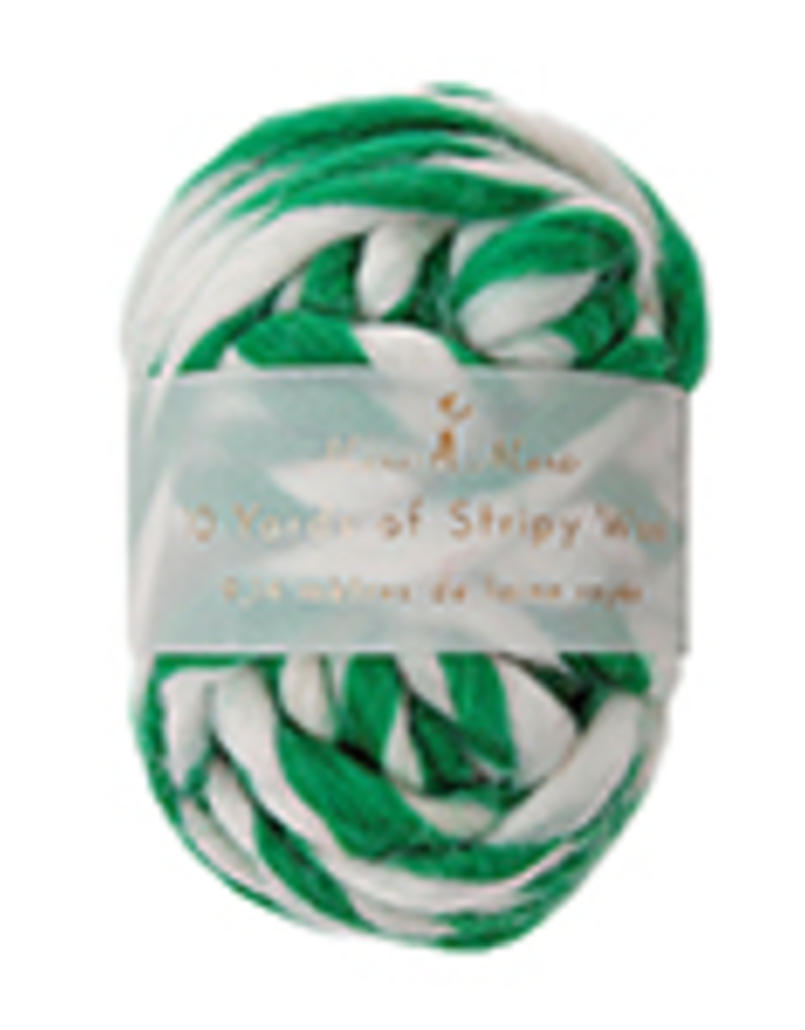 Stripey Wool Ribbon Green