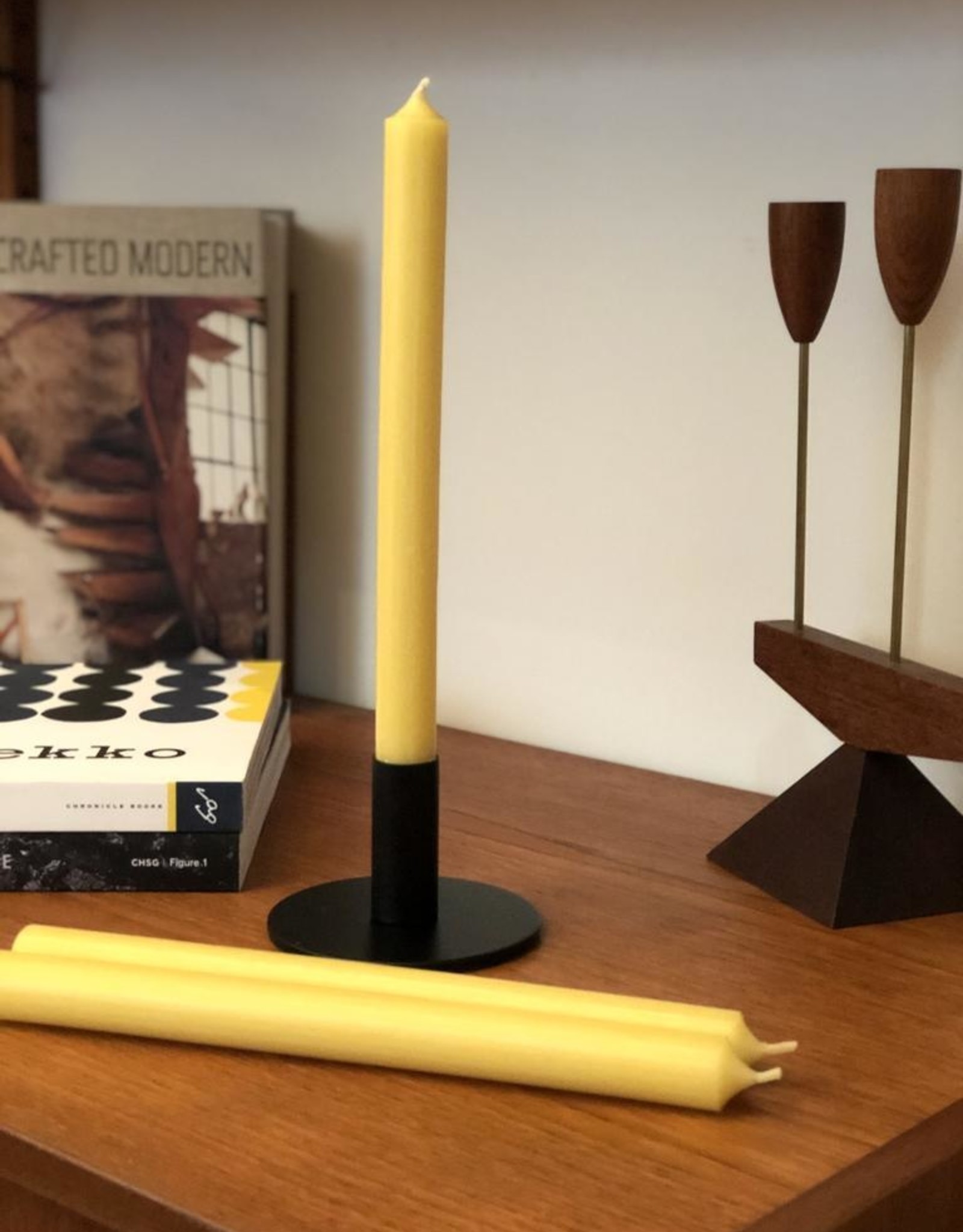 Modern Dinner Candle, Yellow