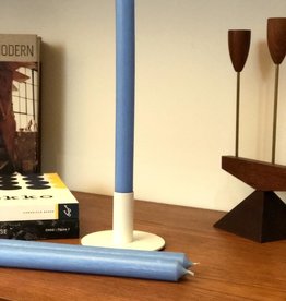Modern Dinner Candle, Light Blue