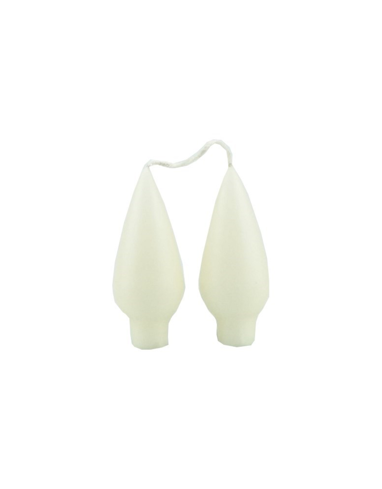 Danish Drop Candles 4" Pair, Ivory