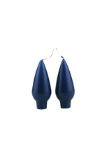 Danish Drop Candles 4" Pair, Dark Blue