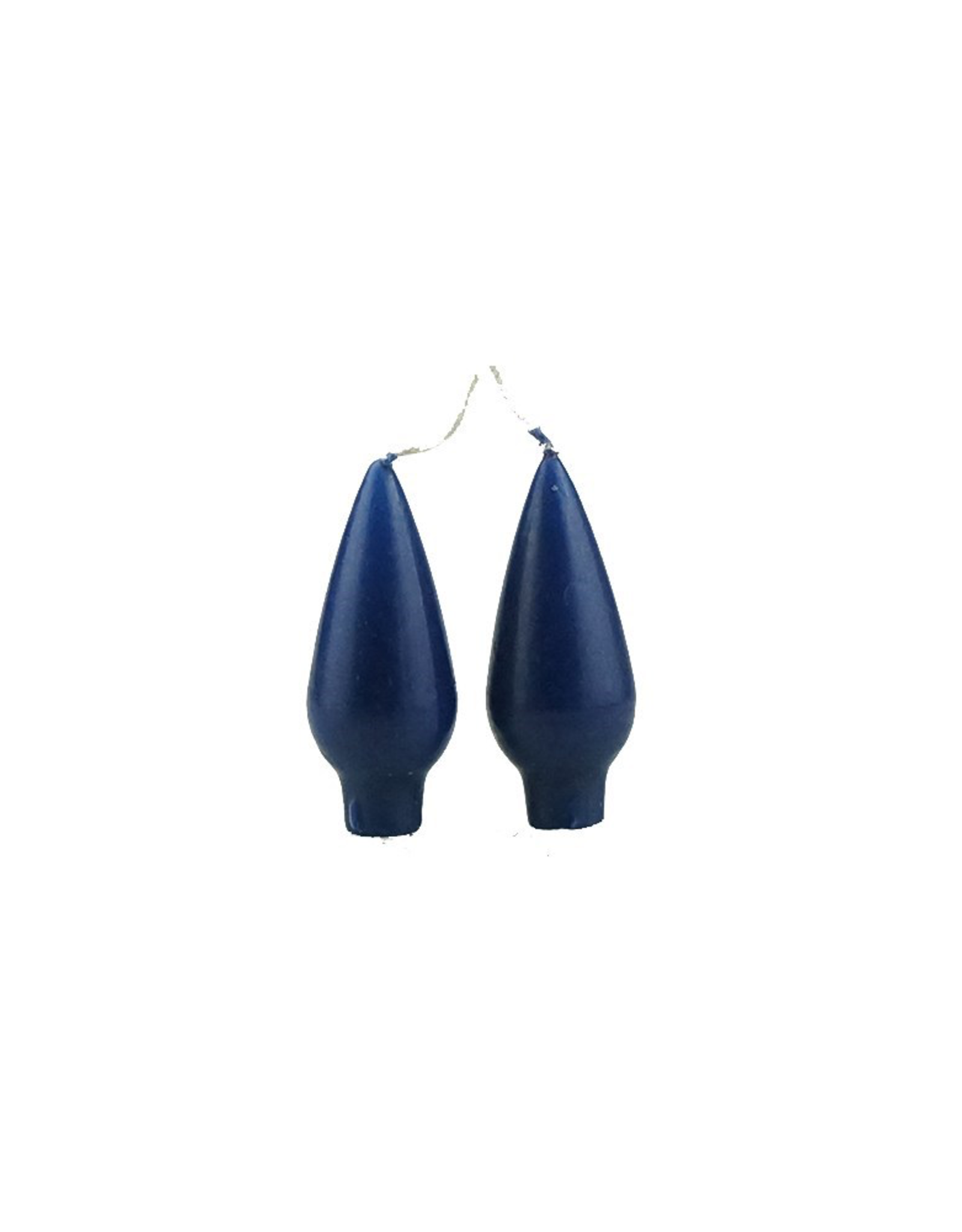 Danish Drop Candles 4" Pair, Dark Blue