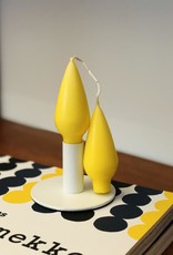 Danish Drop Candles 4" Pair, Yellow