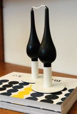 Danish Drop Candles 7" Pair, Black
