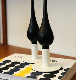 Danish Drop Candles 7" Pair, Black