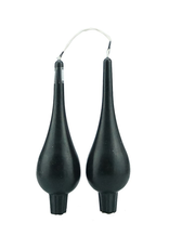 Danish Drop Candles 7" Pair, Black