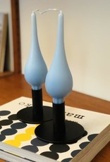 Danish Drop Candles 7" Pair, Ice Blue