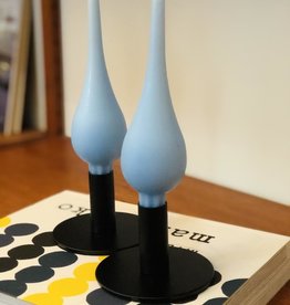 Danish Drop Candles 7" Pair, Ice Blue
