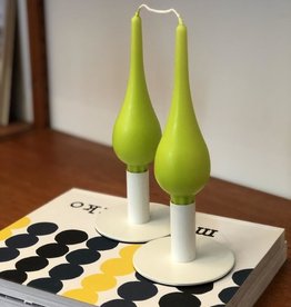 Danish Drop Candles 7" Pair, Kiwi