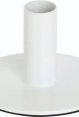 Modern Metal Candle Holder, White