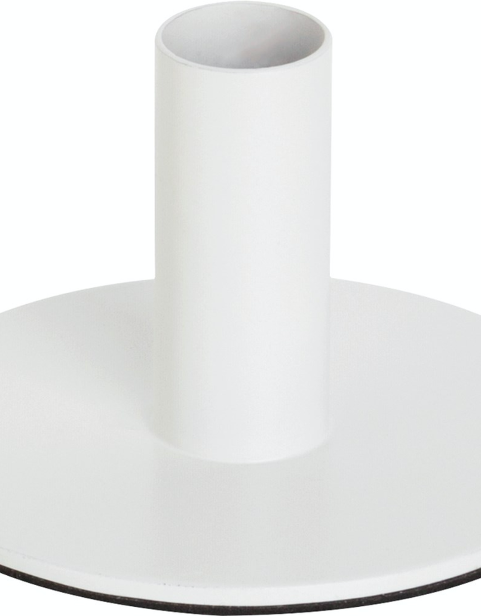 Modern Metal Candle Holder, White