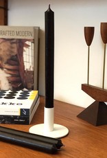 Modern Metal Candle Holder, White