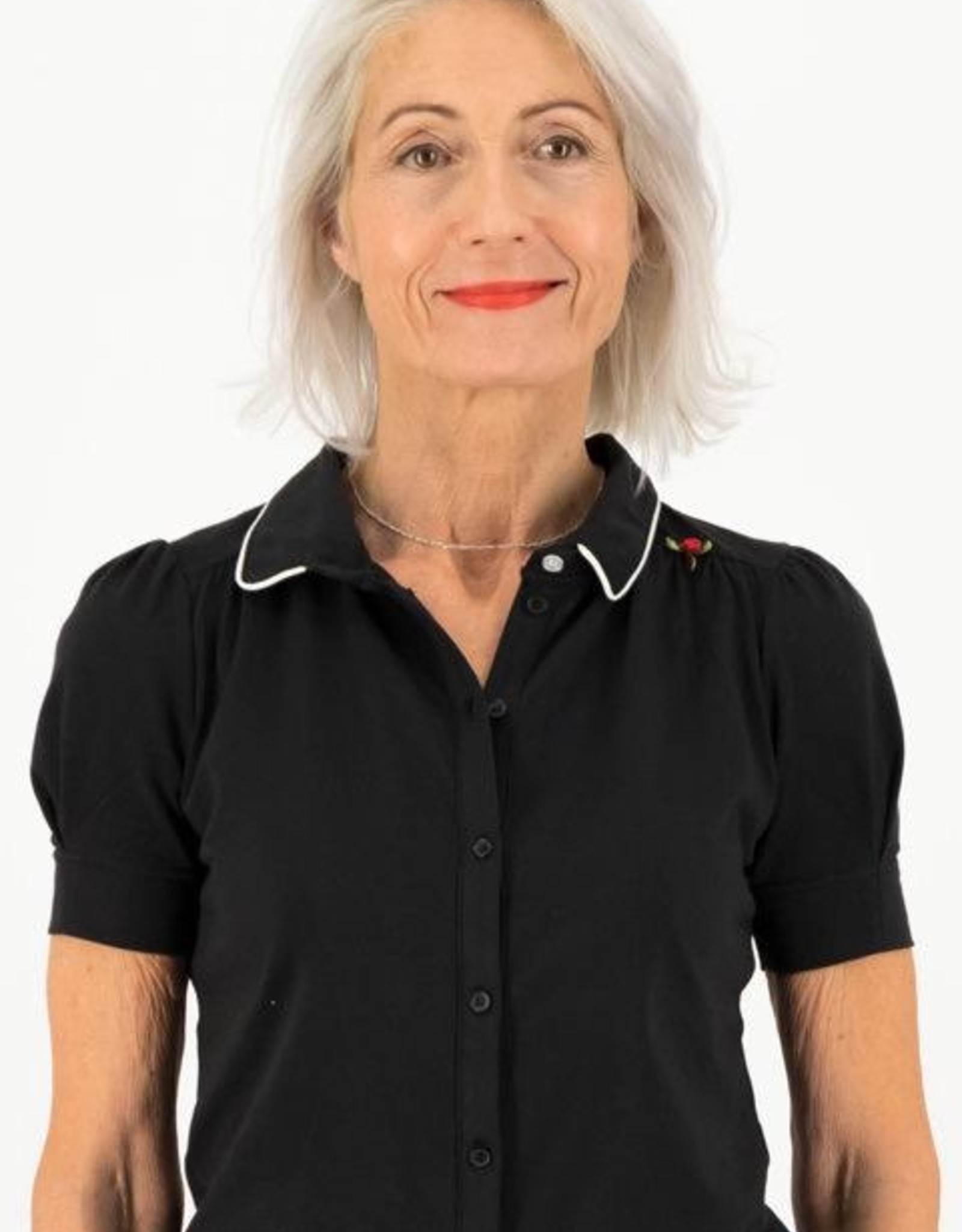 Retro Jersey Blouse