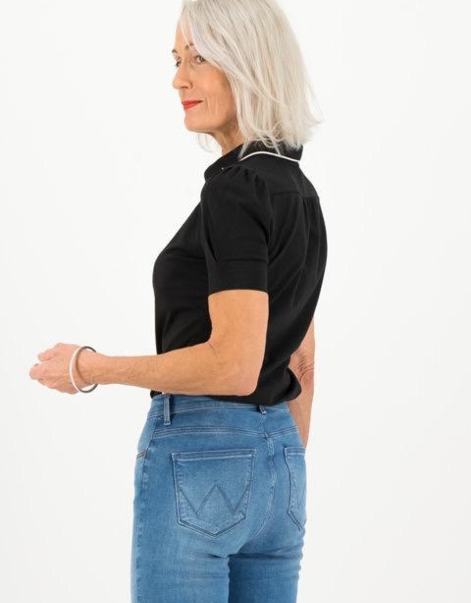 Retro Jersey Blouse