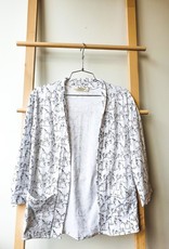 Kimono Cardi - Organic Cotton - Bunny Print