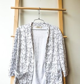 Kimono Cardi - Organic Cotton - Bunny Print