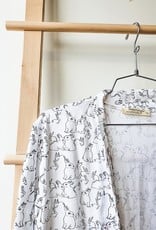 Kimono Cardi - Organic Cotton - Bunny Print