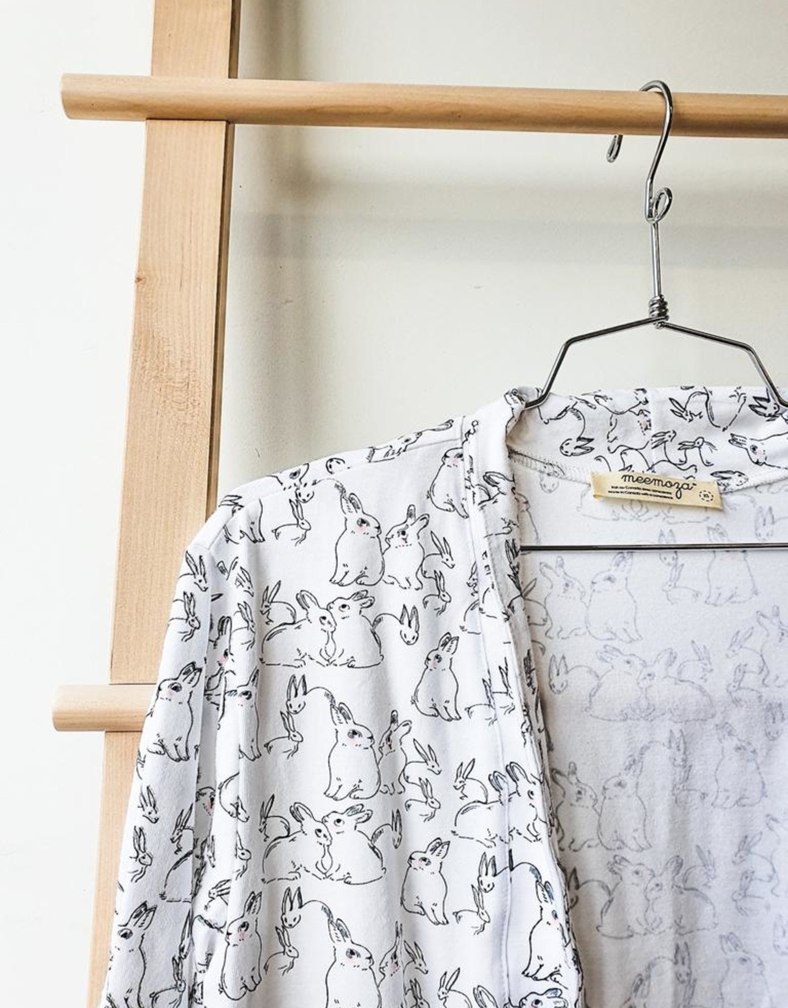 Kimono Cardi - Organic Cotton - Bunny Print