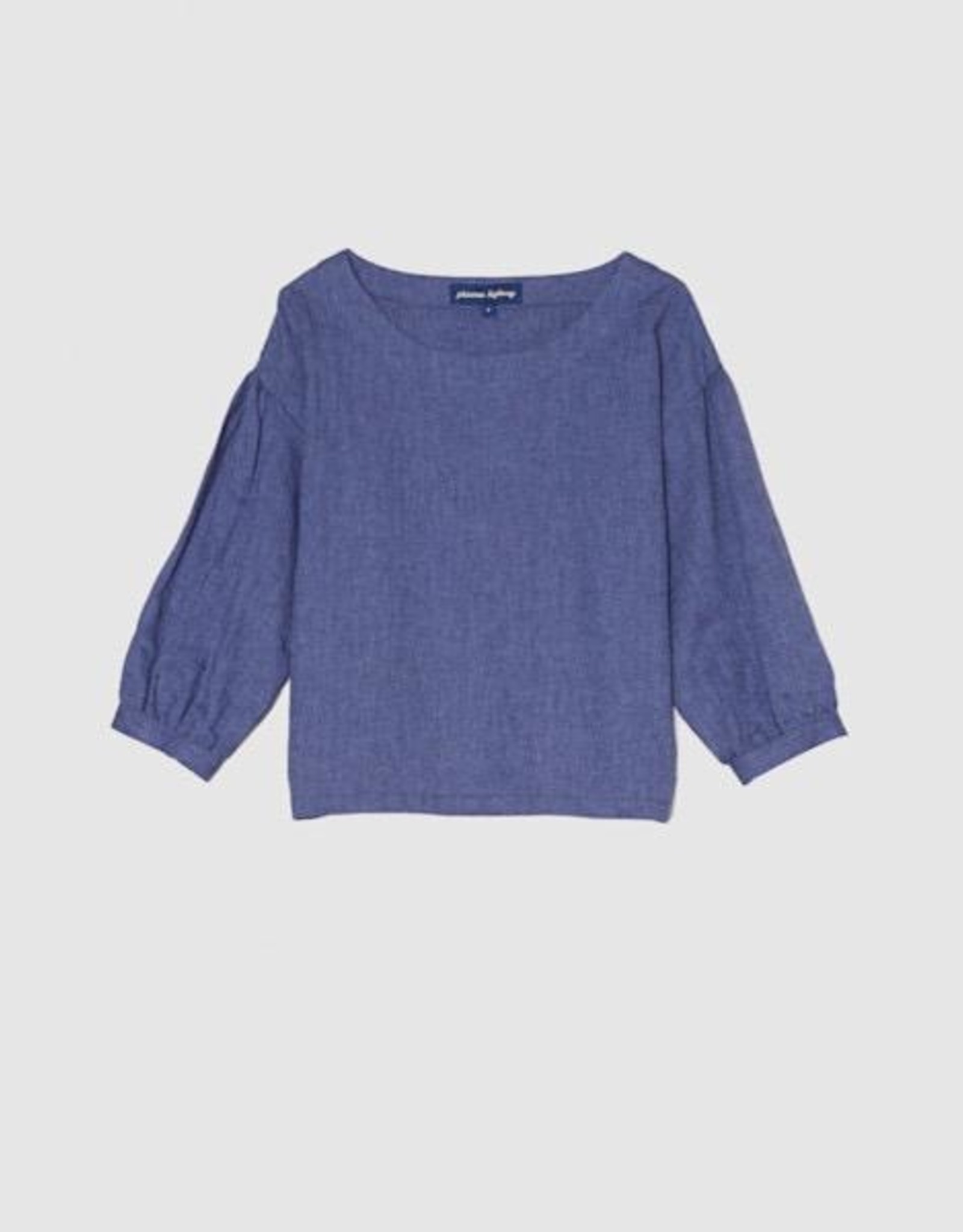 June Top, Herringbone Linen / Cotton
