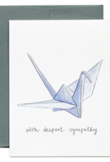 Paper Crane Sympathy Card
