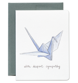 Paper Crane Sympathy Card