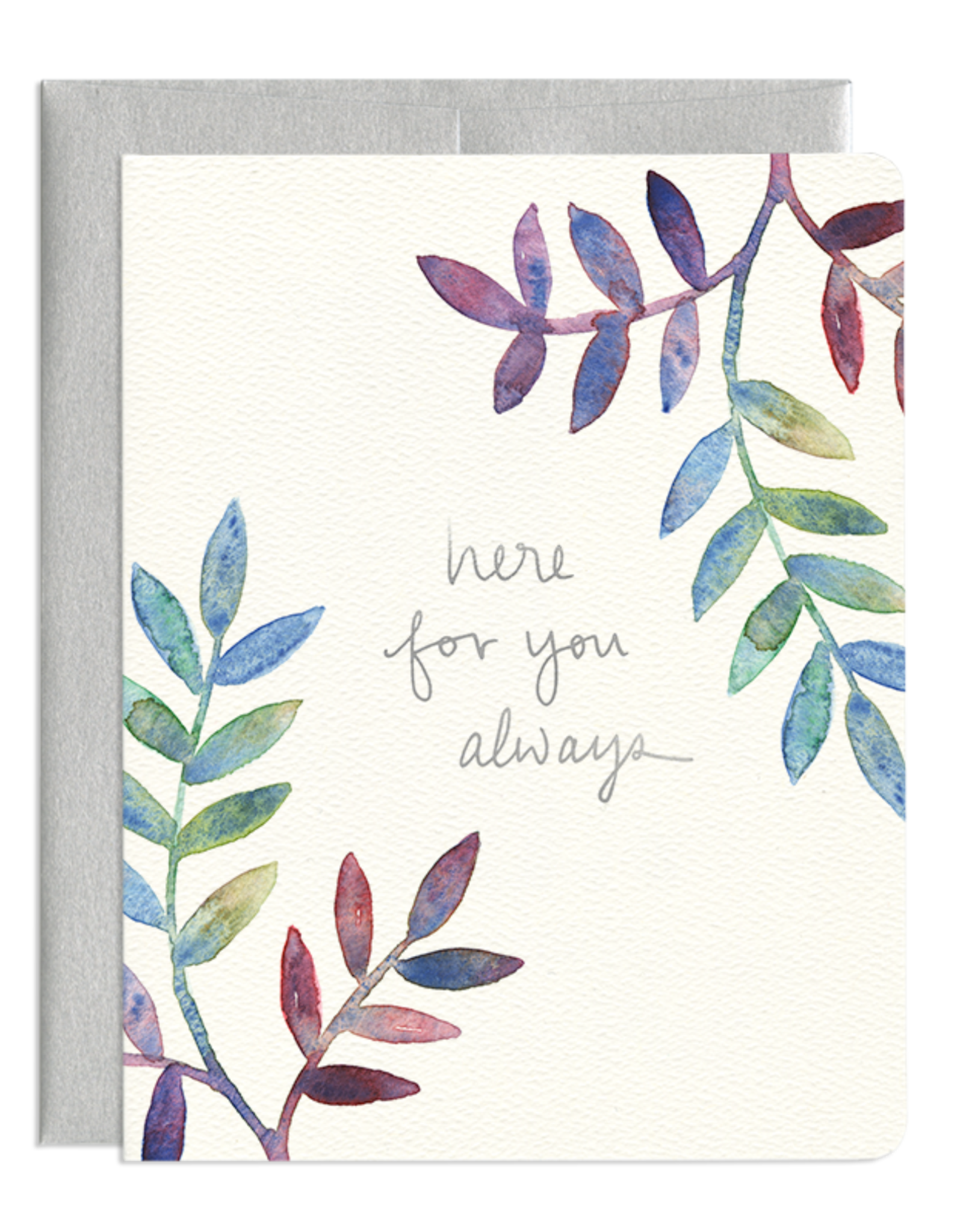 Here For You Leaves Card