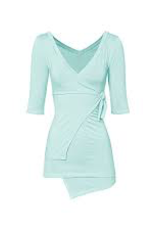 Melow MES101 Wrap Top - 3/4 Sleeve