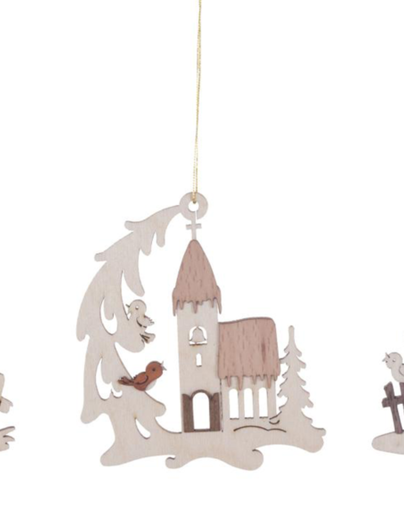 Winter House Ornament (Single) Assorted