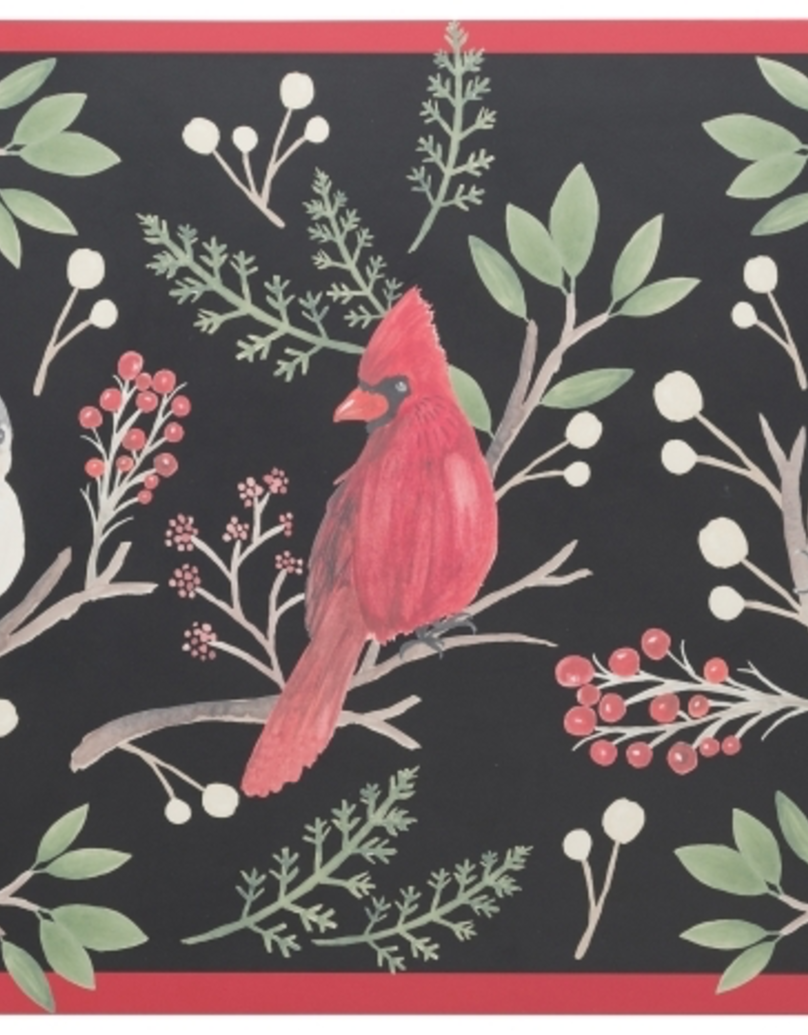 Winter Birds Cork Backed Placemats, Set 4