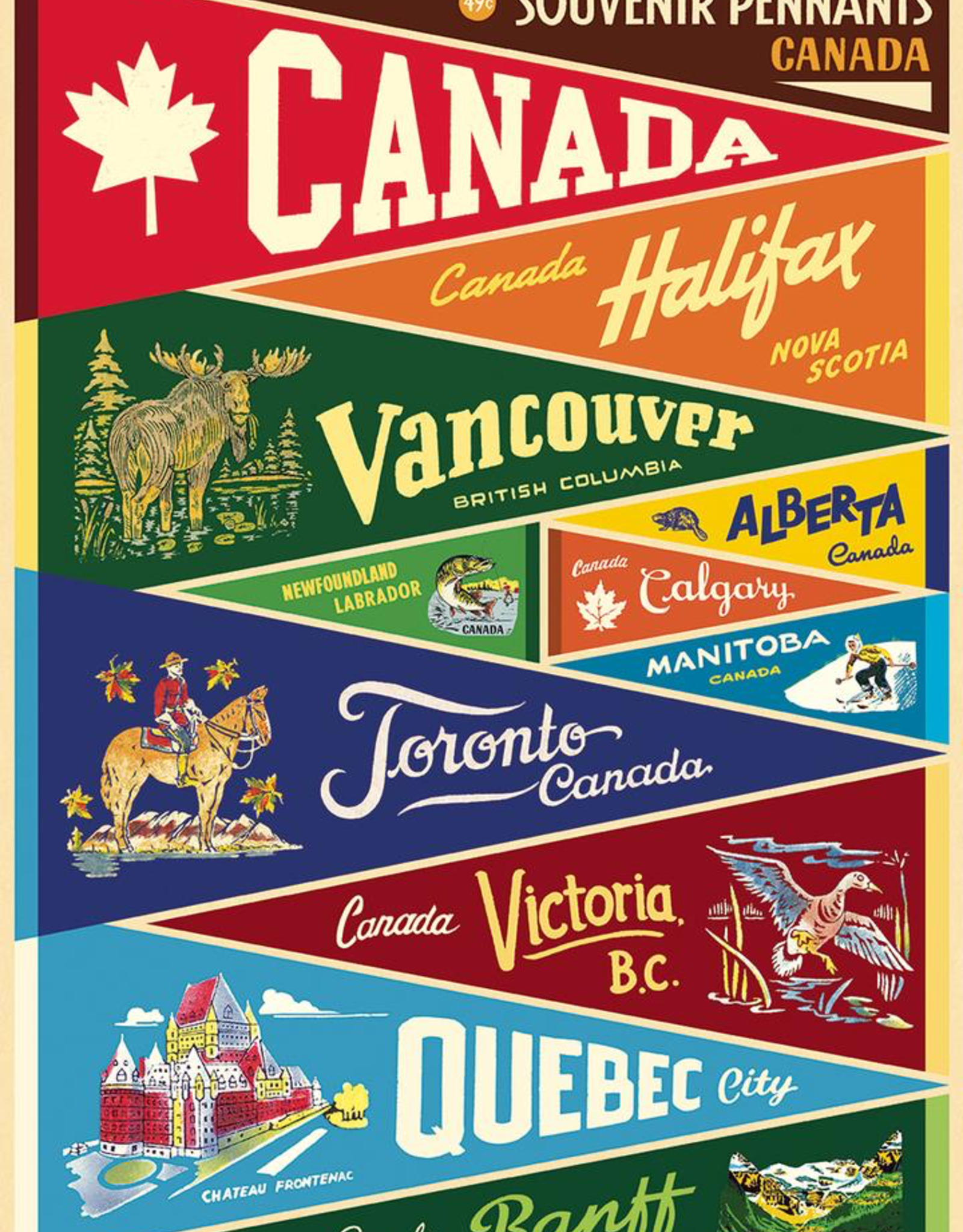 Canada Pennants Poster Wrap