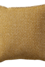Chevron Lambswool Cushion, Caramel 18x18"