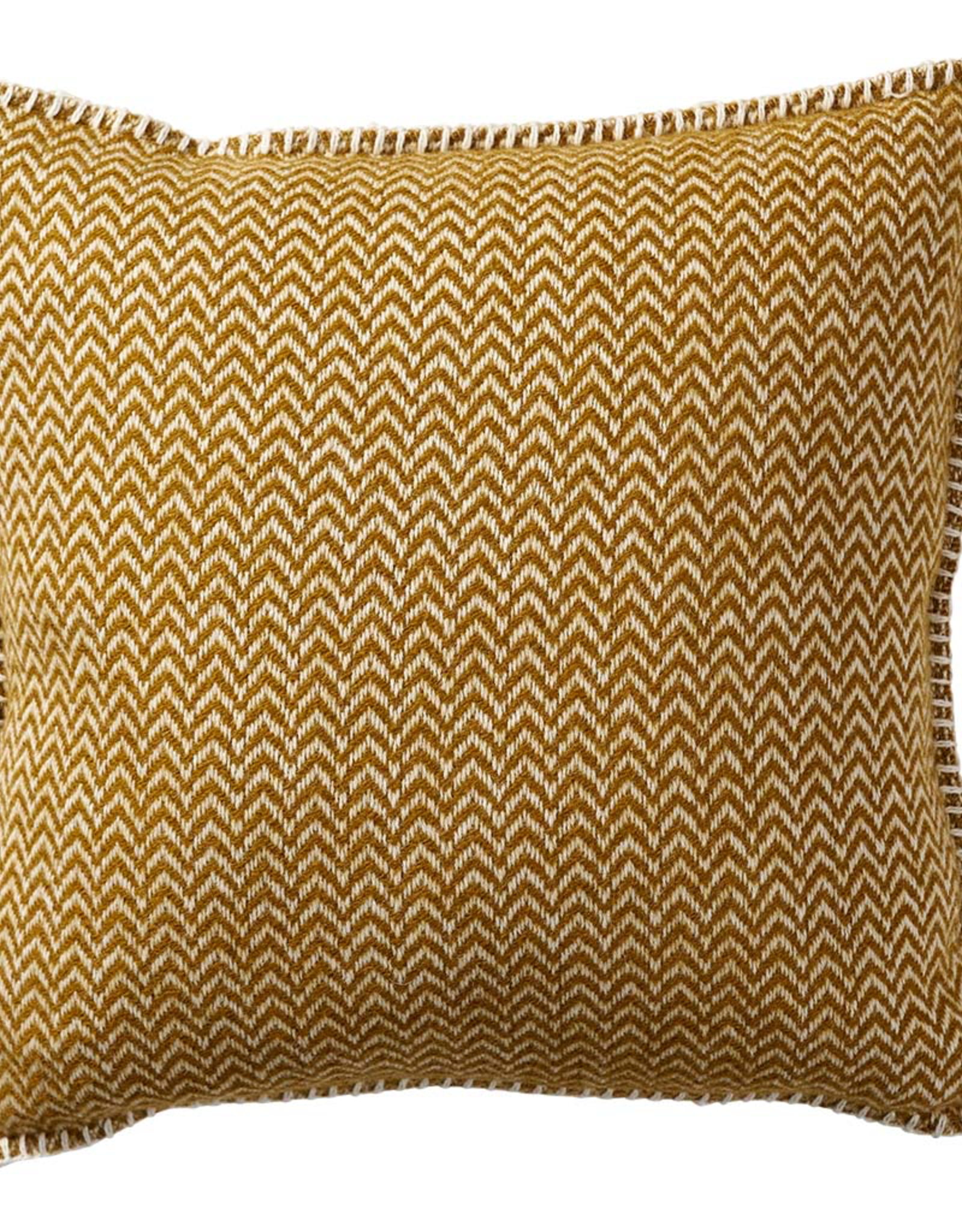 Chevron Lambswool Cushion, Caramel 18x18"