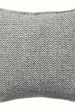 Chevron Lambswool Cushion Grey 18x18"
