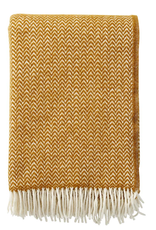Chevron Lambswool Throw, Caramel