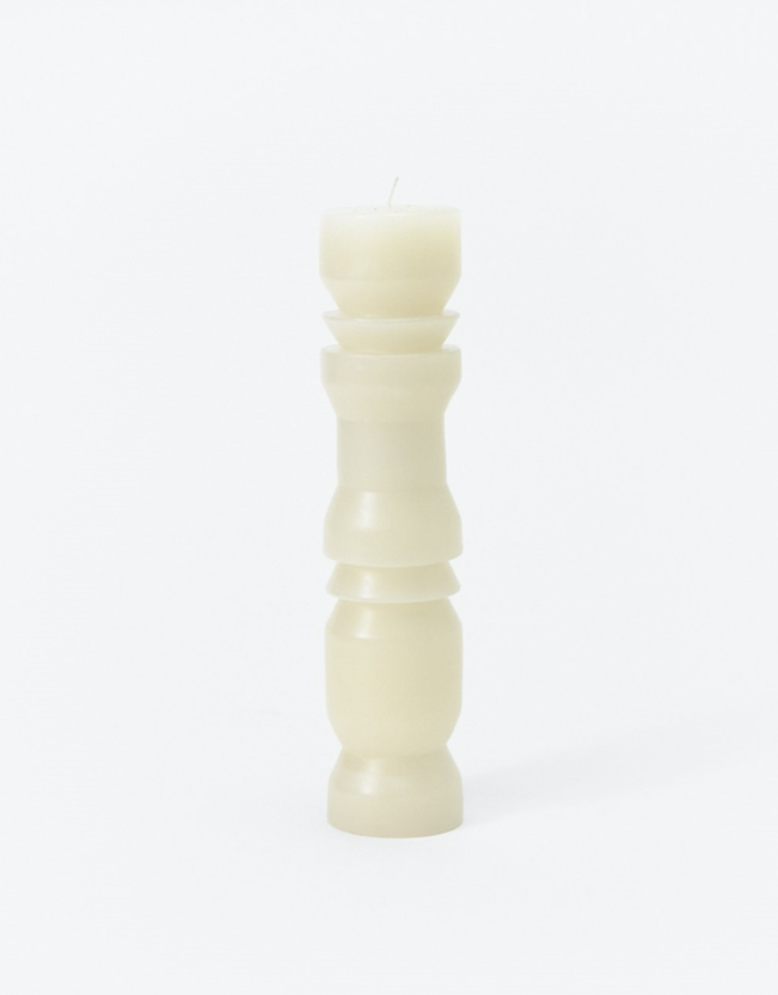 Sculpted Candle White, Large